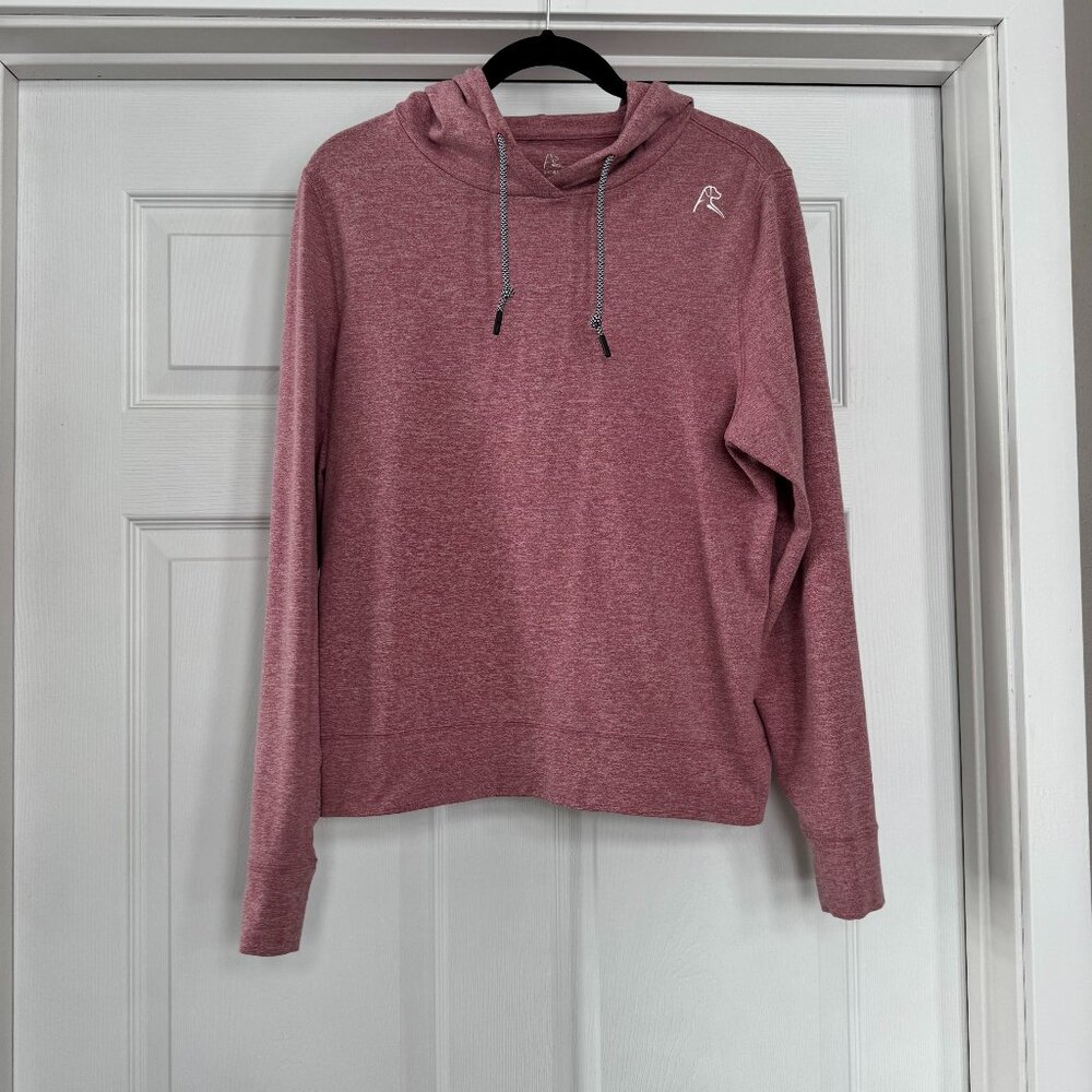Rhoback Red/Pink Heathered Performance Hoodie - Medium